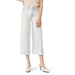 Habitual 29 Jetti High Rise Wide Leg Crop Jeans Powder Light Blue Raw Hem New‎